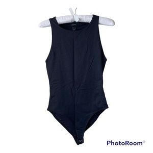 Black Tank Bodysuit High Neck Forever 21 Small